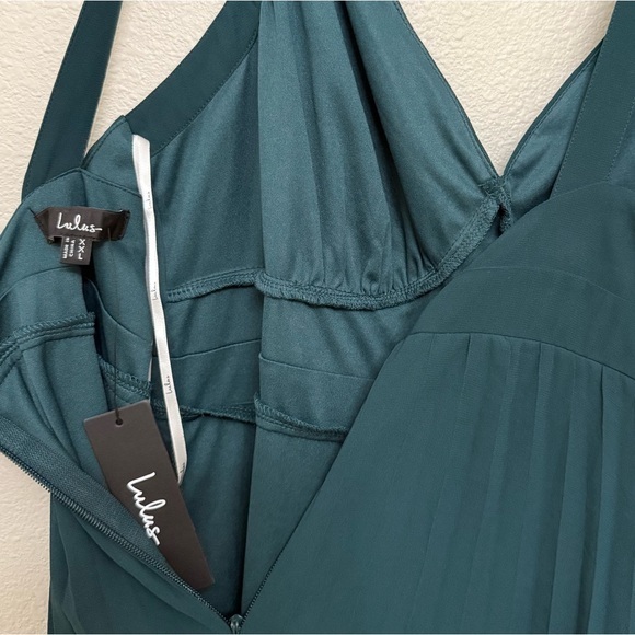 NEW Lulus Perfection Emerald Green Pleated Tiered Backless Maxi Dress Formal - Picture 9 of 9